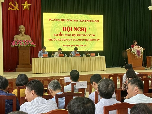 Đại biểu Quốc hội thành phố Hà Nội tiếp xúc cử tri huyện Phú Xuyên